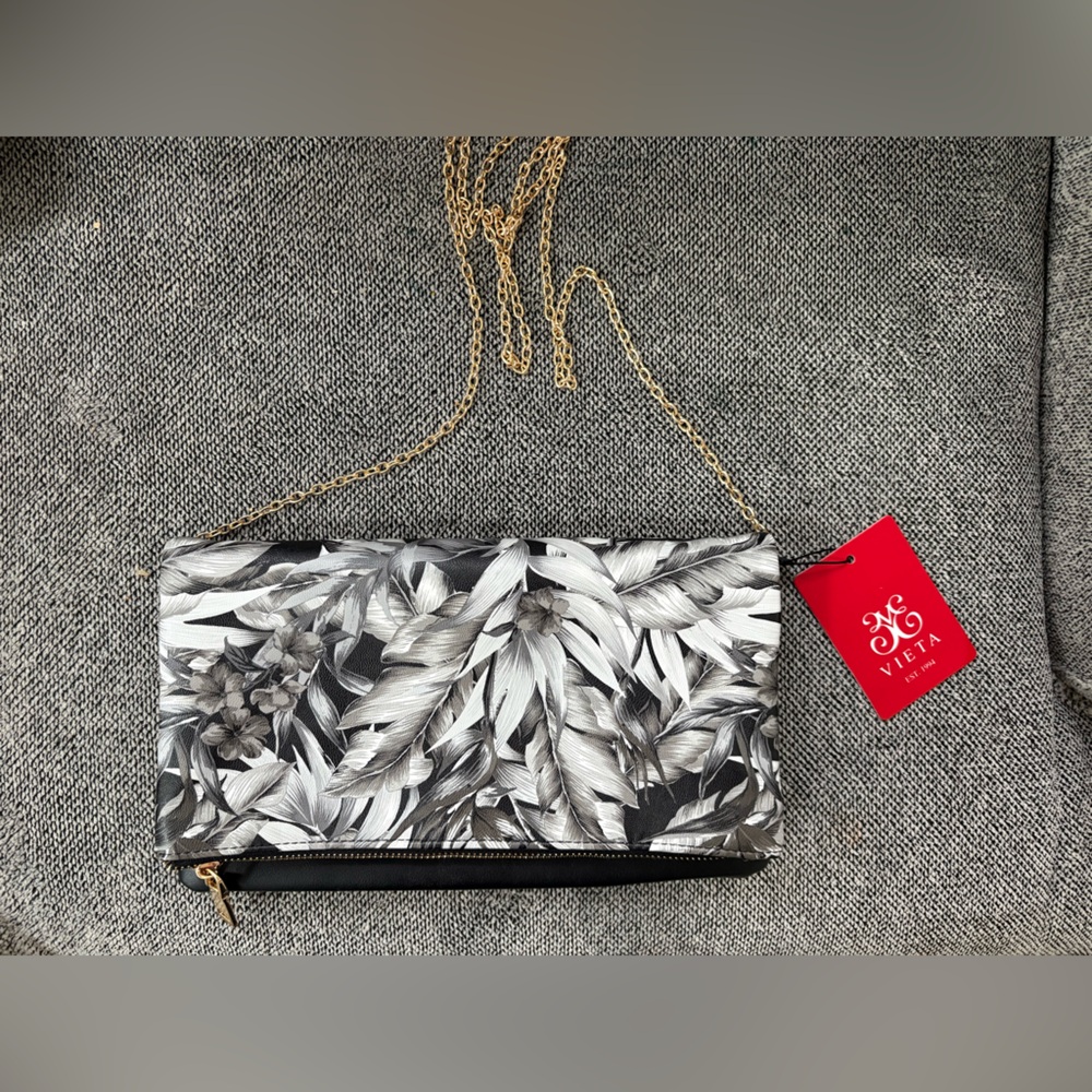 VIETA Fashion Black and Gray Crossbody Bag